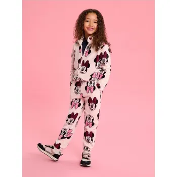 Dětská móda Sinsay - Fleece kalhoty Minnie Mouse - pastelová růžová - 167GA-03X - 167GA-03X-134