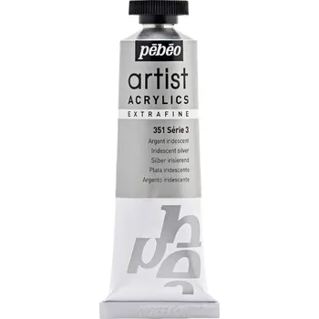 Vodová barva Pébéo Artist Akrylová barva Silver 37 ml 1 ks