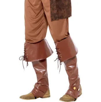 Karnevalový doplněk Smiffys.com Návleky na boty - Pirát, hnědé