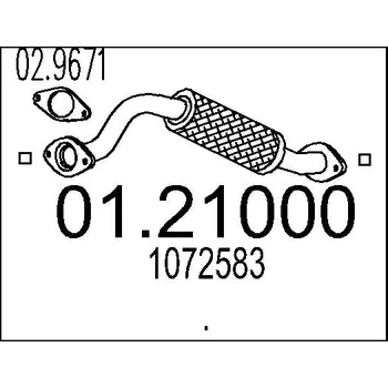 Výfuková trubka Výfuková trubka, 01.21000