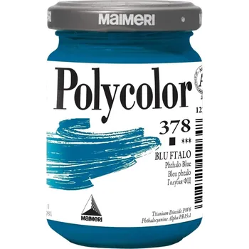 Vodová barva Maimeri Vynil Polycolor Akrylová barva Phthalo Blue 378 140 ml 1 ks