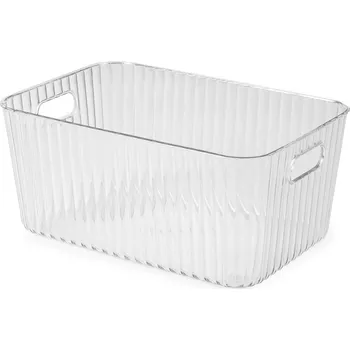 Compactor úložný organizér WAVE BOX - L, PET plast, 36 x 24 x 16 cm, průhledný