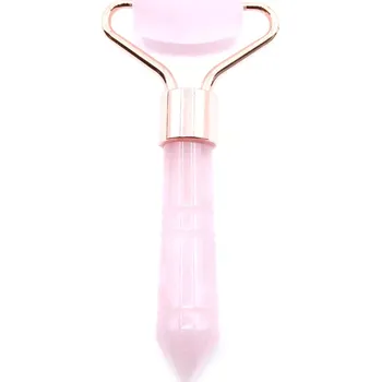 Masážní přístroj Masážní váleček na obličej z růženínu – péče o pleť, stimulace oběhu a harmonie, ideální dárek pro ženy