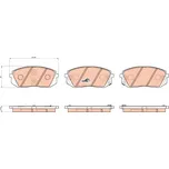 Sada brzdových destiček, kotoučová brzda, GDB3530