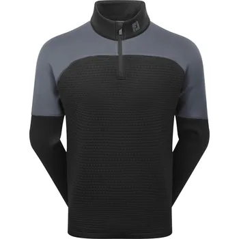 FootJoy ThermoSeries Jacquard Midlayer pánská mikina, černo/šedá pánské, 3XL