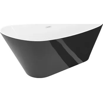 Vana MEXEN DORA VOLNĚ STOJÍCÍ VANA BÍLÁ/ČERNÁ 150 x 75 CM BÍLÁ