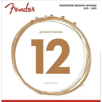 Struna pro hudební nástroj Fender Phosphor Bronze 60L .12-.53 Struny pro akustickou kytaru