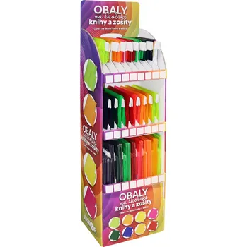 Prezentační stojan JUNIOR (obaly na notebooky) naplněný