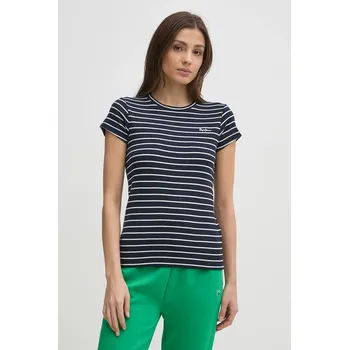 Pánské tričko Tričko Pepe Jeans MERIBEL tmavomodrá barva, PL506079 59X, vel. S