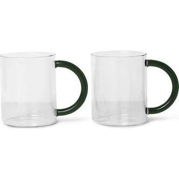 Sklenice Sada hrnků ferm LIVING Clea 340 ml 2-pack 100479211 průhledná TSP