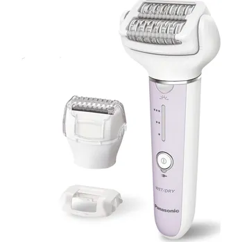 Holicí strojek Panasonic ES-EY30A epilátor se 3 nástavci (dvojité disky, flexibilní široká hlava, holicí hlava, výsuvný trimr, linka bikin), fialová