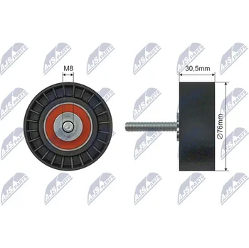 Napínací kladka, žebrovaný klínový řemen, RNK-FR-059