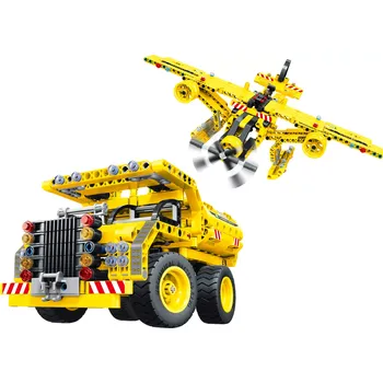 autíčko Wiky kreativita Stavebnice auto nákladní sklápěč a letadlo 2v1 37cm