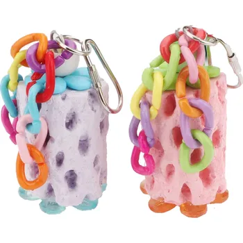 Hračka pro ptáka Hračka s lufou a barevným řetízkem 8x4,5cm