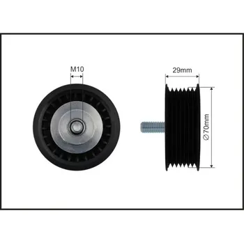 Vratna/vodici kladka, klinovy zebrovy remen, 500326