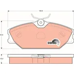 Sada brzdových destiček, kotoučová brzda, GDB1405