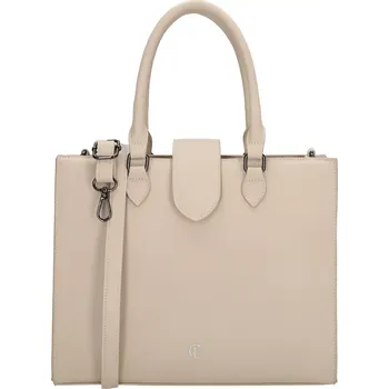 Kabelka Béžová objemná shopper kabelka s přívěskem „Amelie“