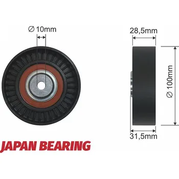 Vratná/vodicí kladka, klínový žebrový řemen, RNK-AR-007