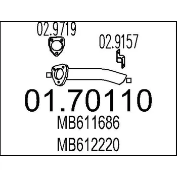 Výfuková trubka Výfuková trubka, 01.70110