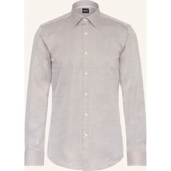 Pánská košile Boss Pánská Košile Hank Slim Fit, béžová / tmavě modrá /...