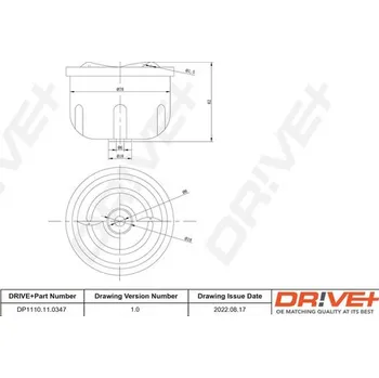 Filtr do auta Olejový filtr, DP1110.11.0347