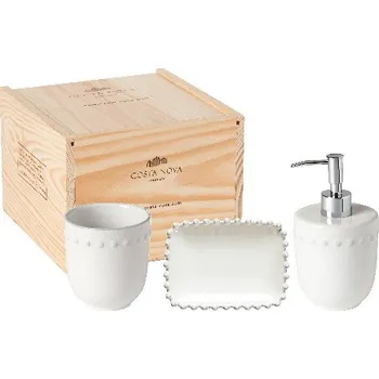 Koupelnový nábytek Set koupelnový dárkový, PEARL, bílá, set 3ks (DOPRODEJ)|Costa Nova