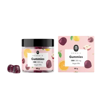 CBD CBD Veganské gummies, mix variant, 300 mg CBD, 30 ks x 10 mg, 80 g