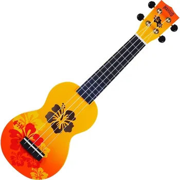 Ukulele Mahalo Hibiscus Hibiscus Orange Burst Sopránové ukulele
