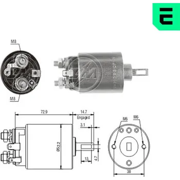 Startér Elektromagnetický spínač, startér, ZM787