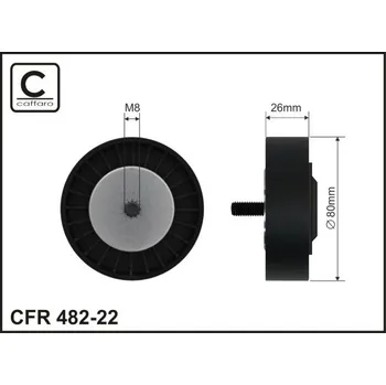 Vratna/vodici kladka, klinovy zebrovy remen, 482-22