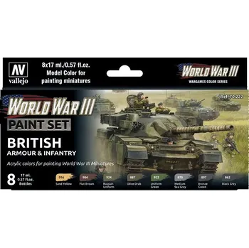 Modelářská barva Vallejo Model Color: WWIII British Armour & Infantry