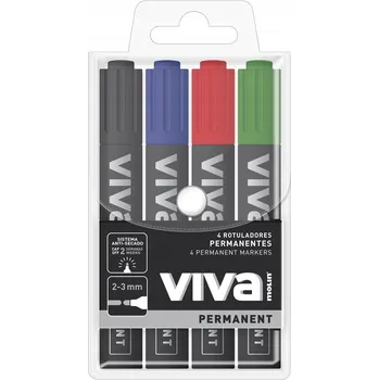 Permanentní popisovač vícebarevný Viva 4 ks