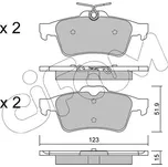 Sada brzdových destiček, kotoučová brzda, 822-337-3