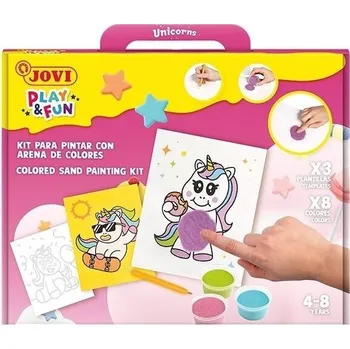 Speciální výtvarná barva Jovi Play&Fun Malování pískem Unicorn