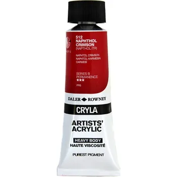 Vodová barva Daler Rowney Cryla Artists’ Akrylová barva Napthol Crimson 75 ml 1 ks