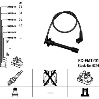 Zapalovací kabel Sada kabelů pro zapalování, 0346