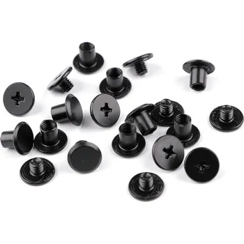 Sedlářský nýt šroubovací Ø10 mm Balení: 10 pár, Varianta: 6 černý lak - 8596475515641