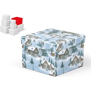 Dárková krabička MFP krabice dárková vánoční C-V010-F 18x18x13cm 5371329