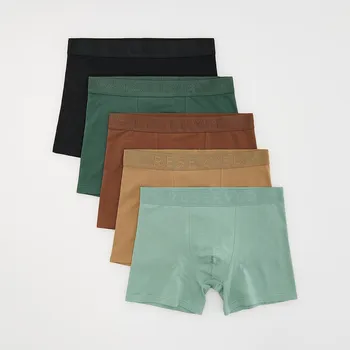 Reserved - Sada 5 boxerek long - zlatavá hnědá - 091ES-82X - 091ES-82X-L