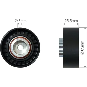 Vratná/vodicí kladka, klínový žebrový řemen, FT44537