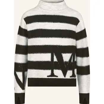 Dámský svetr Monari Dámský Svetr S Ozdobnými Kamínky, černá / světle šedá, 36