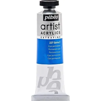 Vodová barva Pébéo Artist Akrylová barva Permanent Cyan 37 ml 1 ks