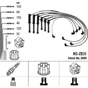 Zapalovací kabel Sada kabelů pro zapalování, 9890