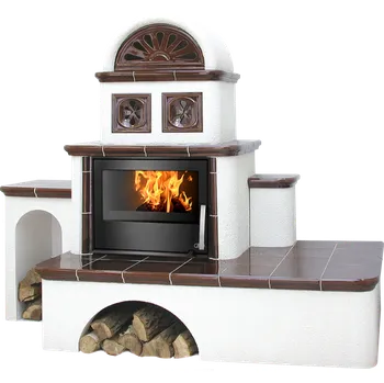 Krbová kamna ABX OXFORD 20120TPL-levé Hnědá