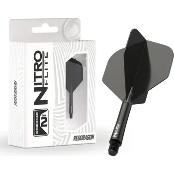 Příslušenství pro šipky Letky Red Dragon Nitro Flite Black/Black Midi