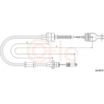 Spojkové lanko Tazne lanko, ovladani spojky, 18.0072
