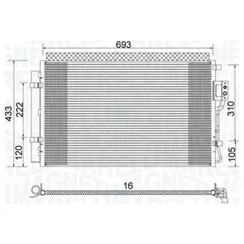 Výparník klimatizace Kondenzátor, klimatizace, 350203978000