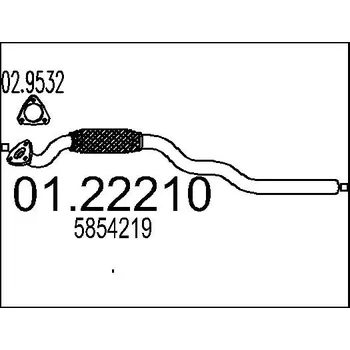 Výfuková trubka Výfuková trubka, 01.22210