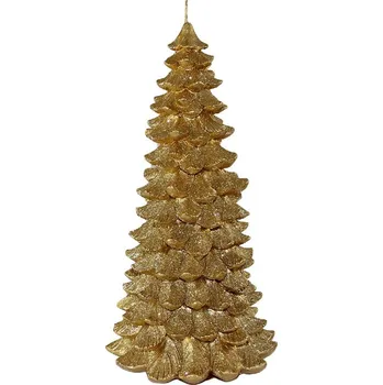 Svíčka Svíčka dekorační VOTO, zlatá, 17,5cm (DOPRODEJ)|Kaheku