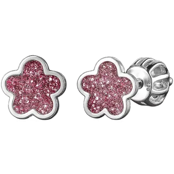 Náušnice Yoowey Náušnice stříbrné květina NA2065